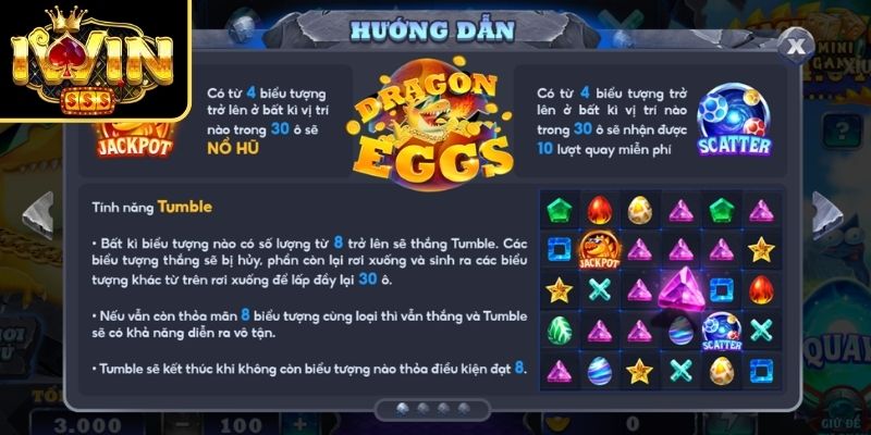 Dragon Eggs IWIN - Slot Quay Hũ Trứng Rồng Huyền Bí 2 Khám phá game slot Dragon Eggs IWIN