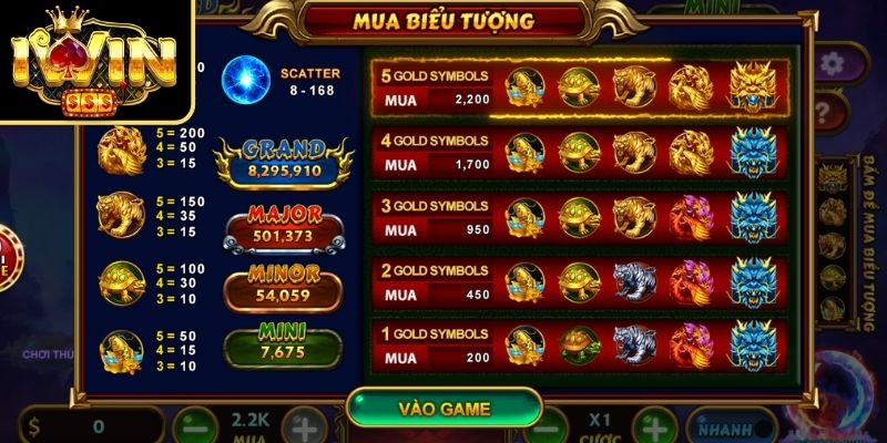 Kho Báu Tứ Linh IWIN - Quay Hũ Linh Thú Cơ Chế Hấp Dẫn 2 Cơ chế quay hũ Kho Báu Tứ Linh IWIN