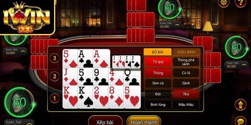 Mậu Binh IWIN – Game Xếp Bài Đỉnh Cao Cho Người Chơi 2 Cách chia bài và cấu trúc chi