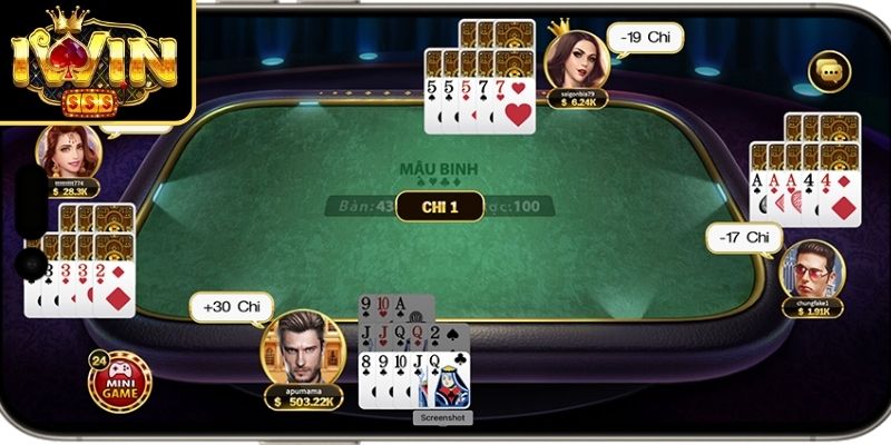 Mậu Binh IWIN – Game Xếp Bài Đỉnh Cao Cho Người Chơi 4 Xoay chi linh hoạt trong 10 giây cuối
