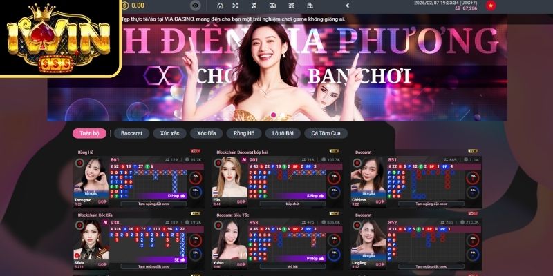 Bức tranh chung về sảnh Vivo IWIN hấp dẫn
